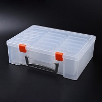 15 Grids Polypropylene(PP) Crafts Storage Boxes, with Adjustable