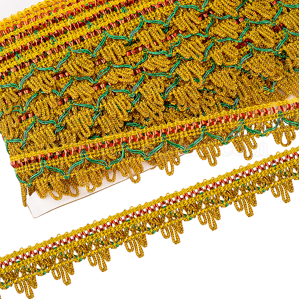 PH PandaHall 4.5m Ruban Dentelle Feuille Garniture 55mm Vert - Pour Couture, Costume Et Décoration