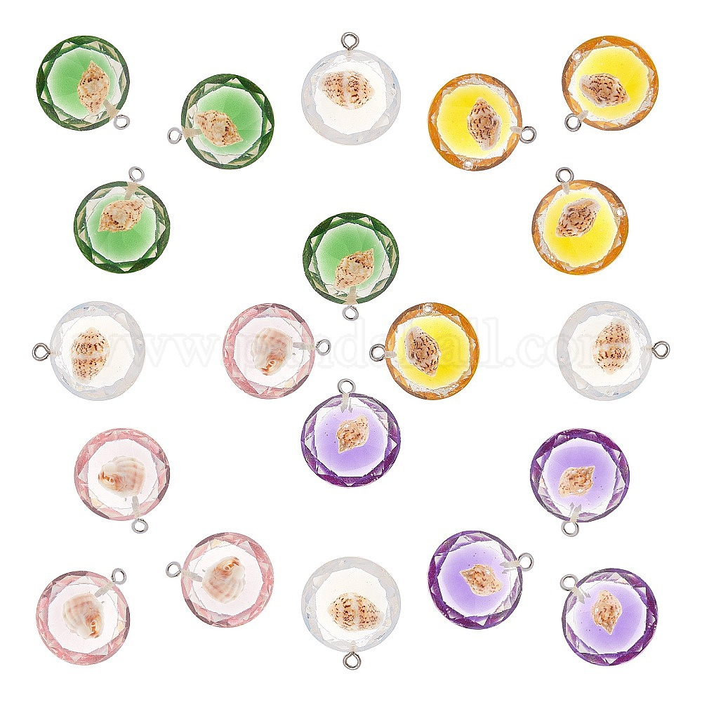 30 Breloques Citrouille En Résine - Pour DIY Bijoux Thanksgiving/Halloween - Avec Boucles Acier - 8