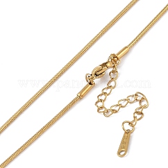 Ionenplattierung (IP) 201 Edelstahl-Kettenhalsketten, Schlangenketten, echtes 18k vergoldet, 15.75 Zoll (40 cm)