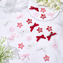 12 шт. заколки-звездочки для волос с железными кнопками&nbsp;OHAR-CP0001-24A