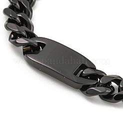 Браслеты из кубинской цепочки с овальными звеньями из нержавеющей стали 304 для женщин&nbsp;BJEW-G717-17EB