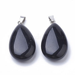Colgantes naturales de piedra negra&nbsp;G-S292-12A