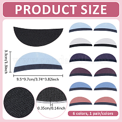 6 paio di palpebre in feltro per bambole in 6 colori&nbsp;DIY-WH0591-641