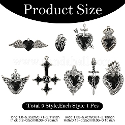 Подвески из сплава 9 шт.&nbsp;ENAM-YW0005-90