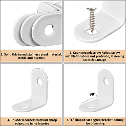 20 комплект кронштейнов для плавающих полок из нержавеющей стали 304&nbsp;DIY-CP0012-49A
