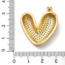 Pendenti in zirconi cubici trasparenti in micro pavè di ottone&nbsp;KK-B094-04G