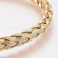 Ионное покрытие (ip) 304 нержавеющая сталь браслеты-манжеты браслеты с крутящим моментом&nbsp;BJEW-H570-27G