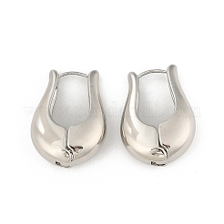 Латунь обруч серьги для женщин&nbsp;LS-EJEW-U041-05P