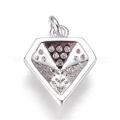 Латунные микро проложить кубического циркония подвески&nbsp;ZIRC-P060-20P