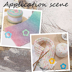 64шт 8-х цветный пластиковый инструмент для вязания&nbsp;DIY-CP0012-74B