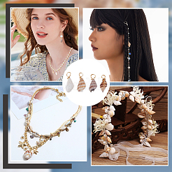 100 pièces 4 styles pendentifs en coquillage naturel&nbsp;PALLOY-NB00010