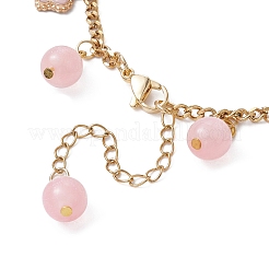 Браслет с подвеской на День святого Валентина из сплава эмали и смолы BJEW-JB09565-02