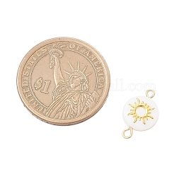 3 шт. 3 стиля натуральные пресноводные ракушки плоские круглые подвески-соединители&nbsp;PALLOY-JF04018-01