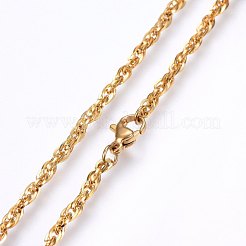 Collane con catena in corda di acciaio inossidabile 304&nbsp;NJEW-F227-08G-02
