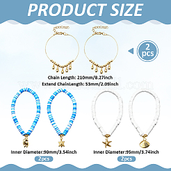 2 сумка 2 цвета богемный сплав и железо слеза дельфин черепаха подвеска на щиколотки&nbsp;AJEW-HY0002-67