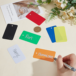 140 Stück 7 Farben PVC-Kunststoff-Rohling große Anhänger&nbsp;KY-SP0001-73