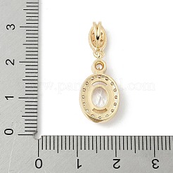 Овальные латунные микро проложить Цирконом подвески&nbsp;KK-M326-15G