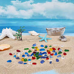 80 pezzo di decorazione in vetro per esposizione serie oceano&nbsp;DJEW-PA0001-04A