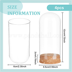 4 шт. купольная крышка из боросиликатного стекла&nbsp;DJEW-BC0001-32