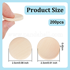 Feuille ronde plate en bois&nbsp;DIY-WH0578-50