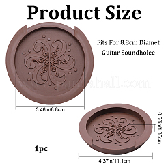Copertura del foro del suono della chitarra in silicone&nbsp;FIND-WH0152-237