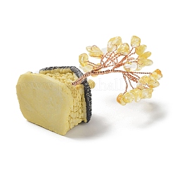 Смола и натуральный цитрин модельный орнамент&nbsp;DJEW-Z001-01A