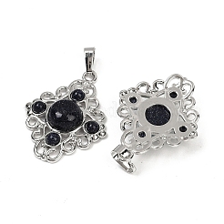 Синтетический синий авантюрин подвески&nbsp;G-Z077-01P-14