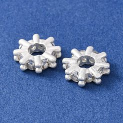 Латунные микро проложить Цирконий Европейский бисером&nbsp;KK-C157-09B-S