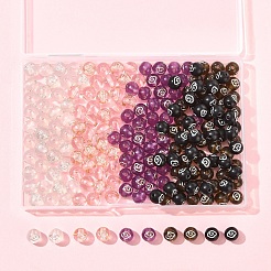 200шт 5 цвета покрытия акриловых бусин&nbsp;OACR-FS0002-03