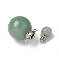 Pendentifs de bouteille de parfum d'aventurine verte naturelle&nbsp;GG-CBA7610-02P-08