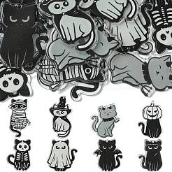 16 шт. 8 стиля подвески из акрила с двусторонней печатью на тему Хэллоуина&nbsp;OACR-CJ0002-08