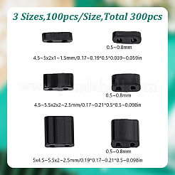 300 шт. 3 вида непрозрачных стеклянных бусин с 2 отверстиями&nbsp;SEED-HY0001-36B