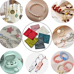 6шт 6 цвета бархатные мешочки для ювелирных изделий&nbsp;ABAG-CJ0001-04