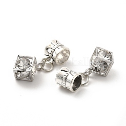 Charms pendenti europei in strass di cristallo in lega di placcatura a cremagliera&nbsp;PALLOY-P289-02P
