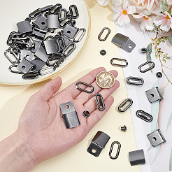 24 Satz Messing-Baseballmützen-/Kappe-Schnallen-Riemenverschluss-Clip-Kit&nbsp;FIND-BC0014-12B