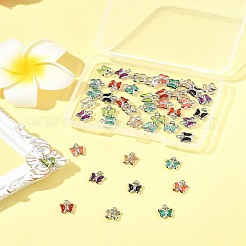 45шт 9 цвета стеклянные подвески&nbsp;KK-FS0001-67