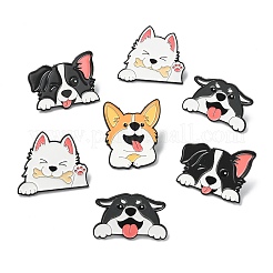 8 шт. 4 стиля эмалевых булавок для собак&nbsp;JEWB-CJ0002-97