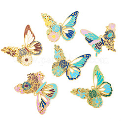 6 шт. 6 стиля стойка позолоченный сплав эмаль большие подвески&nbsp;ENAM-TA0002-76