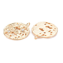 Латунные микропаве прозрачные подвески с фианитом&nbsp;KK-S356-542-NF