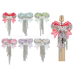 6шт 6 цвета смоляные бусины со стразами&nbsp;RB-PH0001-74