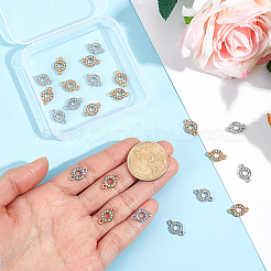 60 breloques de connecteur en alliage de cristal et strass&nbsp;FIND-PH0038-11B