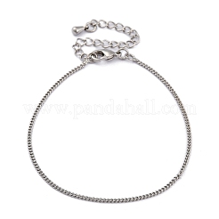 Регулируемая стойка покрытие латунь панцирные браслеты цепи для женщин&nbsp;BJEW-G735-18P