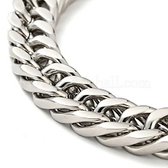 Bracciale a maglie cubane in acciaio inossidabile 201 anti-ossidazione per uomo e donna&nbsp;BJEW-H550-03B-P