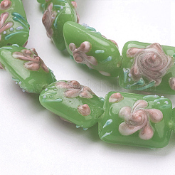 Бусины ручной работы ухабистой бисер нитей&nbsp;LAMP-K027-07C