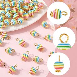 50 шт. подвески из прозрачной смолы в полоску&nbsp;PALLOY-FS00041-01