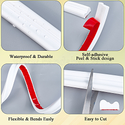 ПВХ самоклеящаяся гибкая молдинговая отделка&nbsp;DIY-WH20007-62B