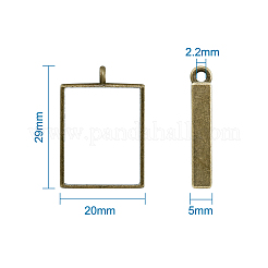 Сплав открытая задняя рамка большие подвески&nbsp;LS-PALLOY-TA0021-02AB