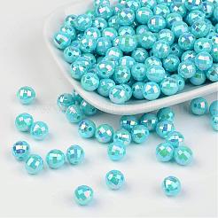 Sfaccettate colorate ecologiche poli stirene acrilico perline rotonde&nbsp;SACR-K001-6mm-62