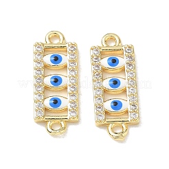 Ciondoli connettore in ottone con micro pavé di zirconi chiari&nbsp;CU-CBA6305-11G
